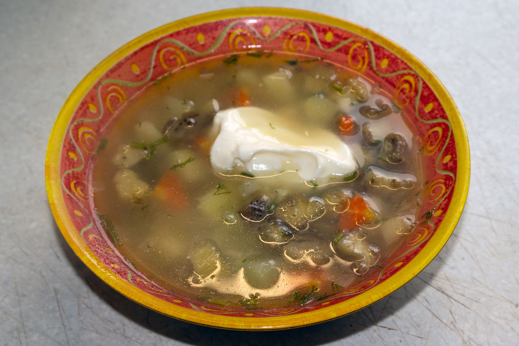 Суп с баклажанами и сметаной