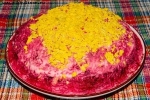 Селедка под шубой "Сырная"