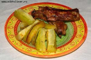 Запеченные ребрышки с карри в рукаве