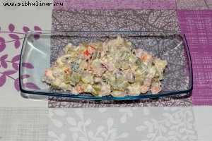 Картофельный салат с копченой индейкой