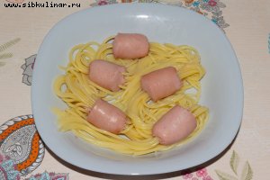 Спагетти с сосисками