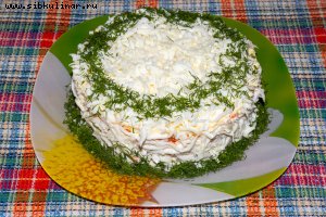 Салат с копченой скумбрией Мимоза