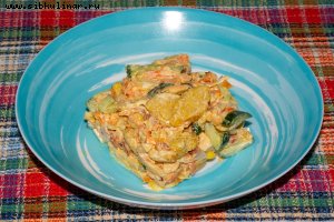Салат с копченой курицей