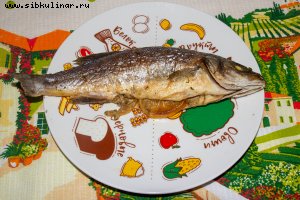 Сибас в духовке с розмарином и лимоном
