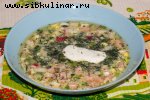 Окрошка с редиской и вареной колбасой без картофеля