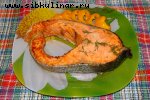 Стейк семги в аэрогриле