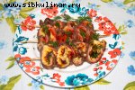 Мясные суши на шпажках