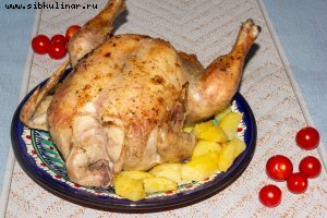 Курица с картофелем в духовке