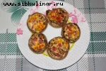 Грибы, фаршированные ветчиной с сыром