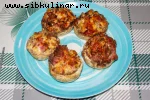 Шампиньоны, фаршированные ветчиной и сыром в аэрогриле 