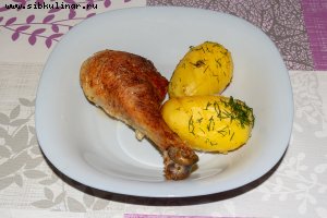 Курица или цыпленок, жаренные целиком