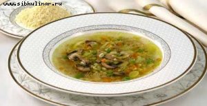 Суп овощной с перловой крупой