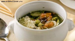 Овощной суп с базиликом