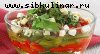 Салат из помидоров, болгарского перца и брынзы