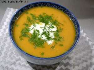Суп-пюре "фасолево-морковный"