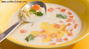 Молочный суп с тыквой