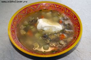 Суп с баклажанами и сметаной