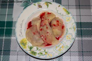 Вареники с малиной