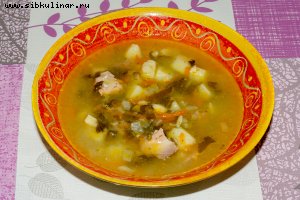 Рыбный суп с картофелем и перловой крупой