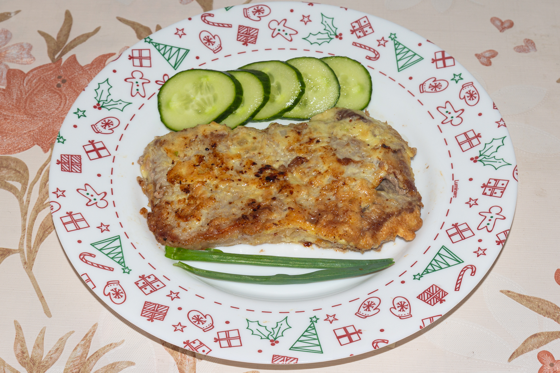 Шницель с чесноком