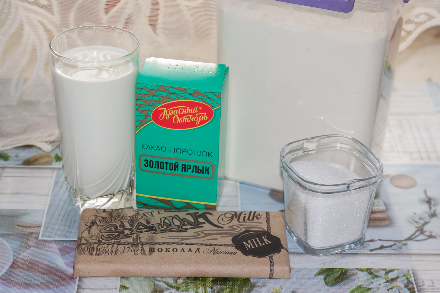 продукты для рецепта Маффины Двойной шоколад