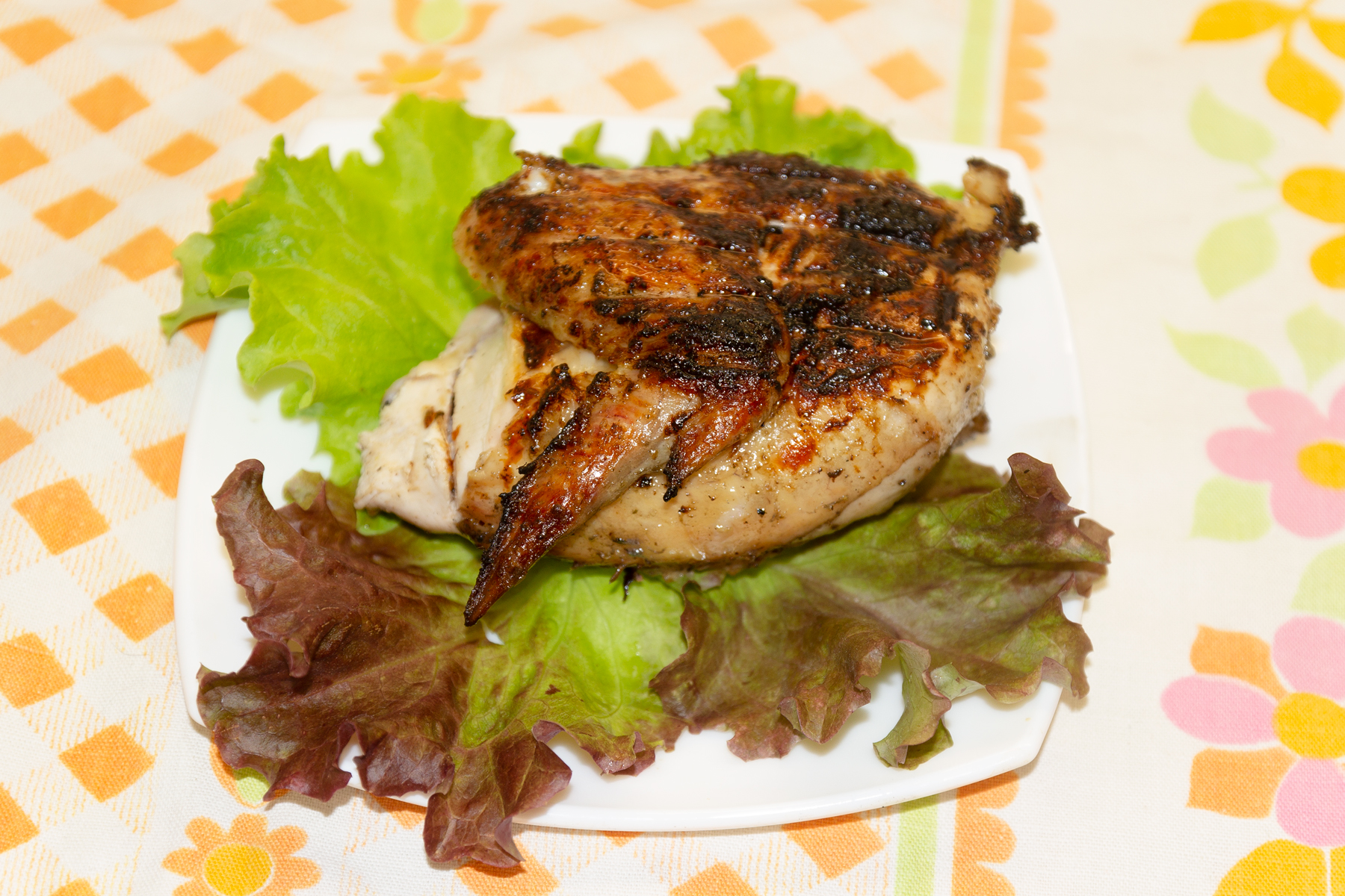 Курица на мангале целиком