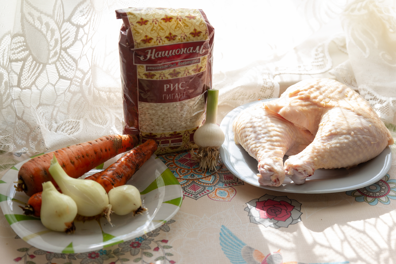 продукты для рецепта Рассыпчатый плов с курицей