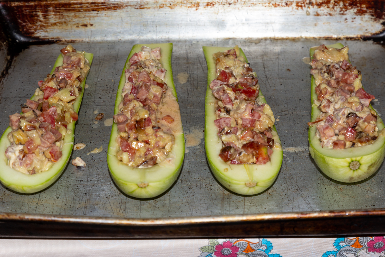 лодочки наполненные начинкой по рецепту Лодочки из кабачков