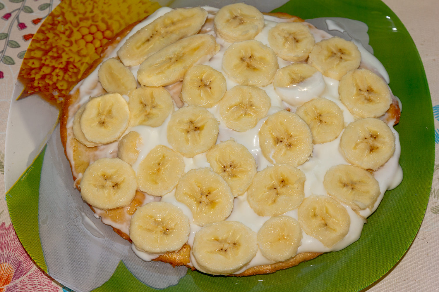 корж с бананами и кремом по рецепту Торт Банановый каприз