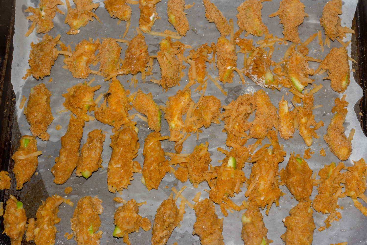 выложенные кабачки по рецепту Наггетсы из кабачков в хрустящей панировке