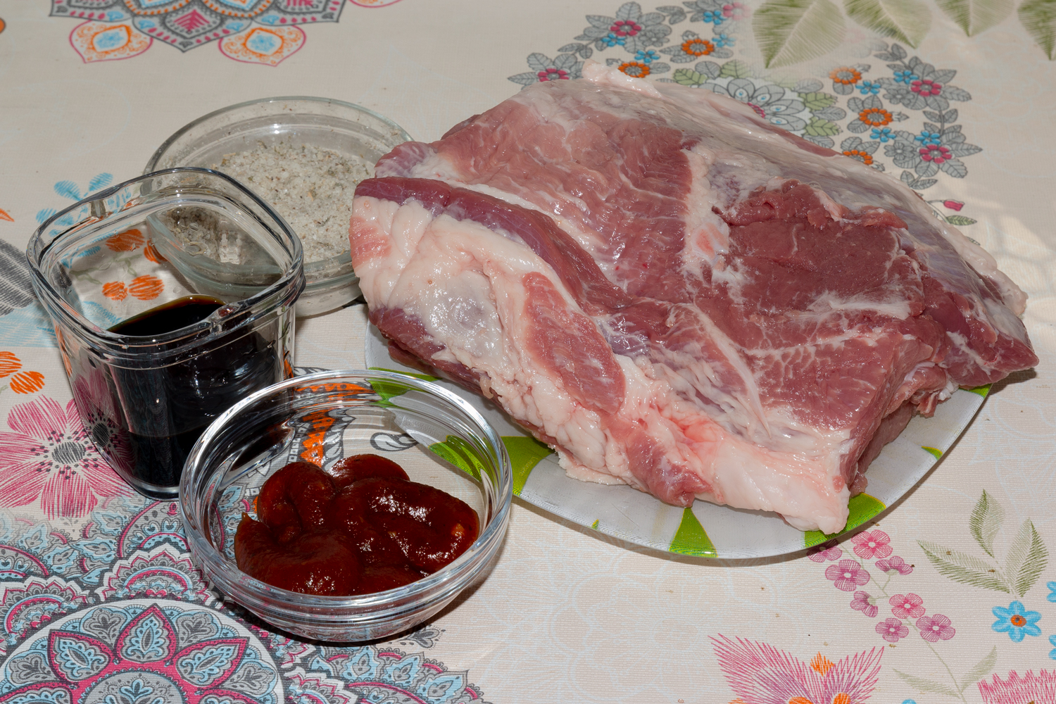 продукты для рецепта Буженина из свиной шеи 