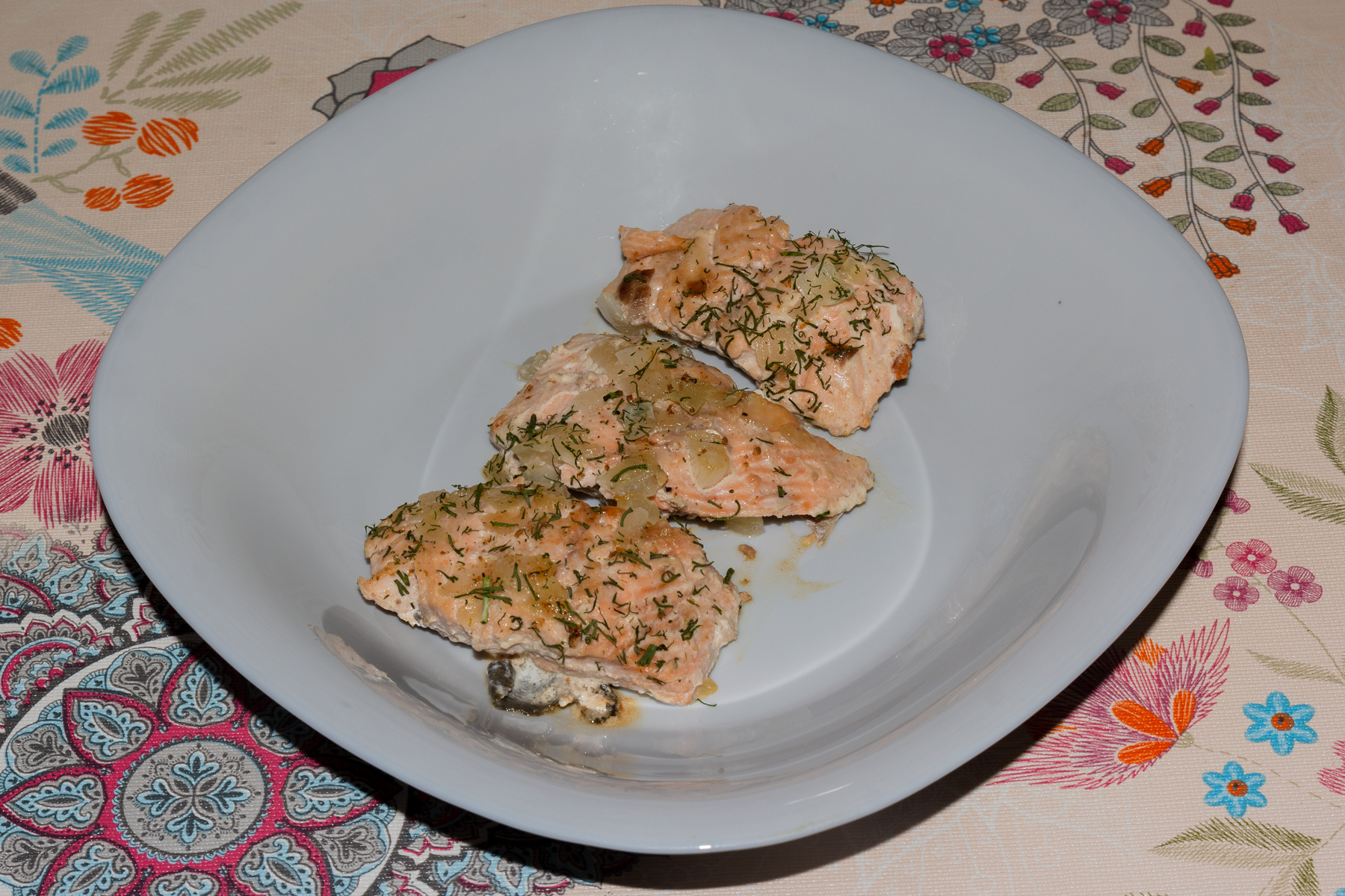 Горбуша в сливках на сковороде