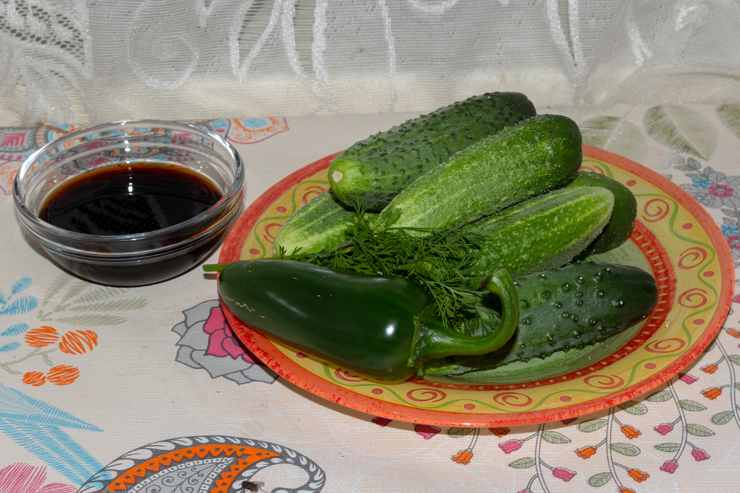 продукты для рецепта Битые огурцы по-китайски