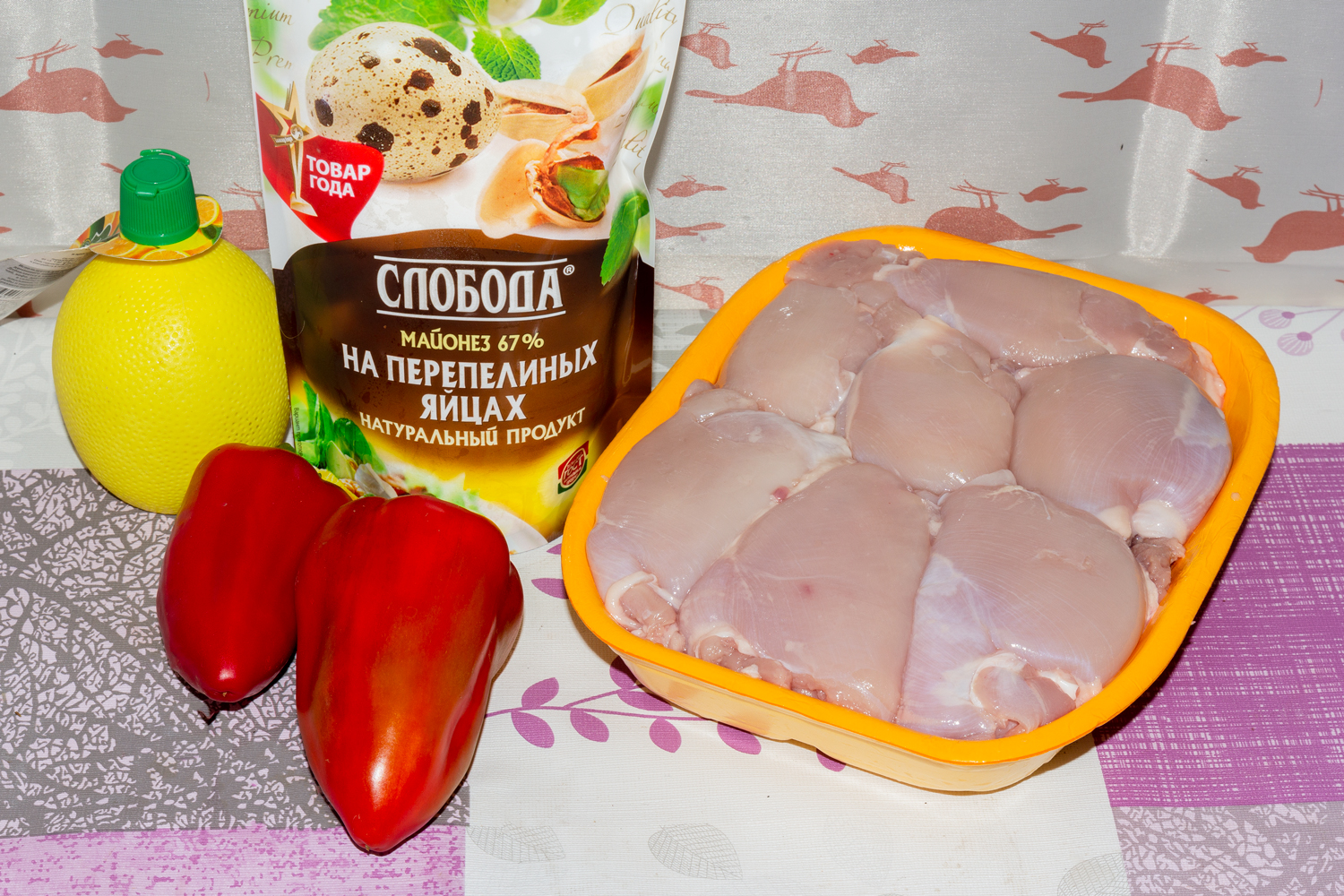 продукты для рецепта Шашлык куриный