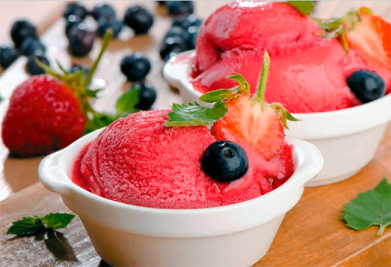 Сорбе из клубники