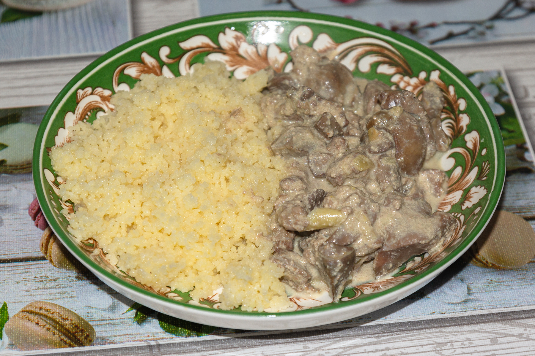 Куриная печень в сливках