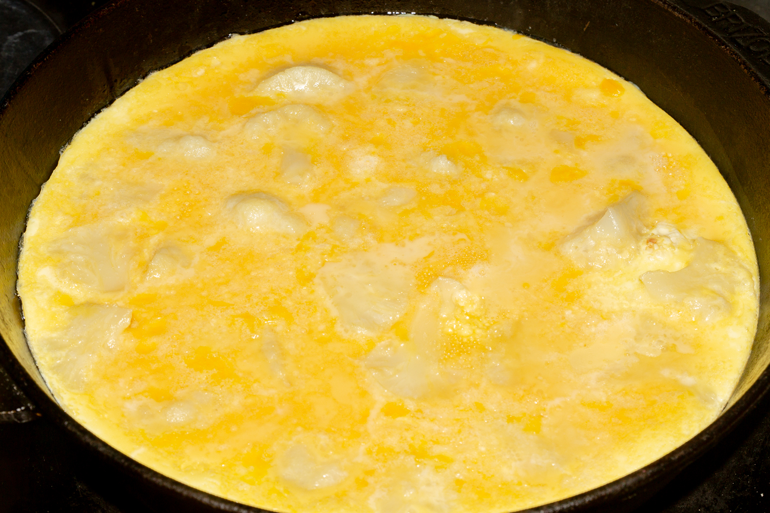 готовый омлет по рецепту Омлет на молоке, с цветной капустой