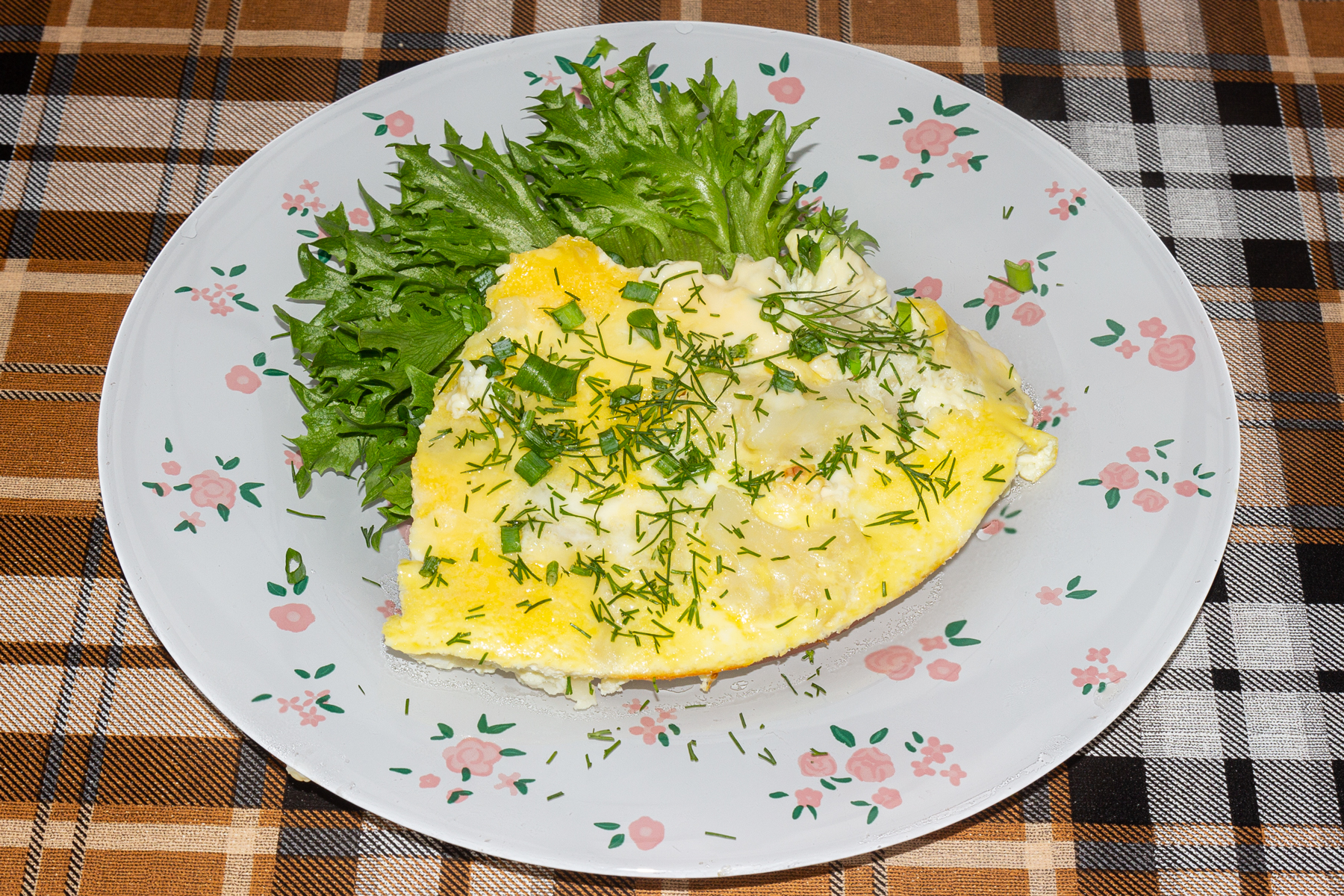 Омлет на молоке, с цветной капустой