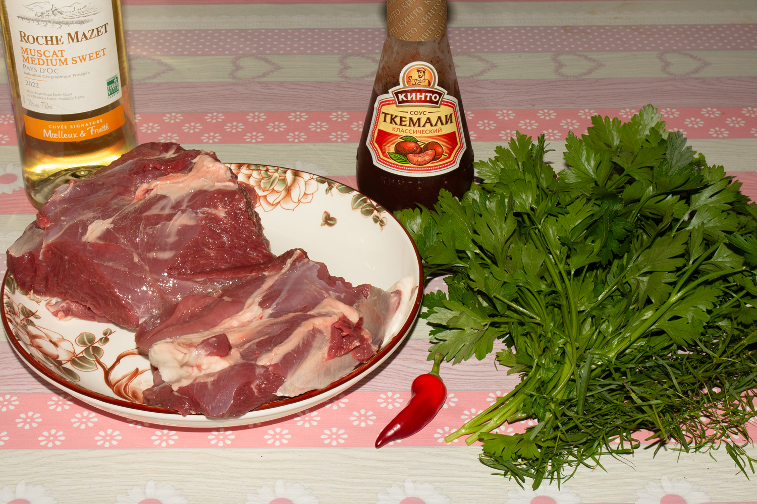 продукты для рецепта Чакапули