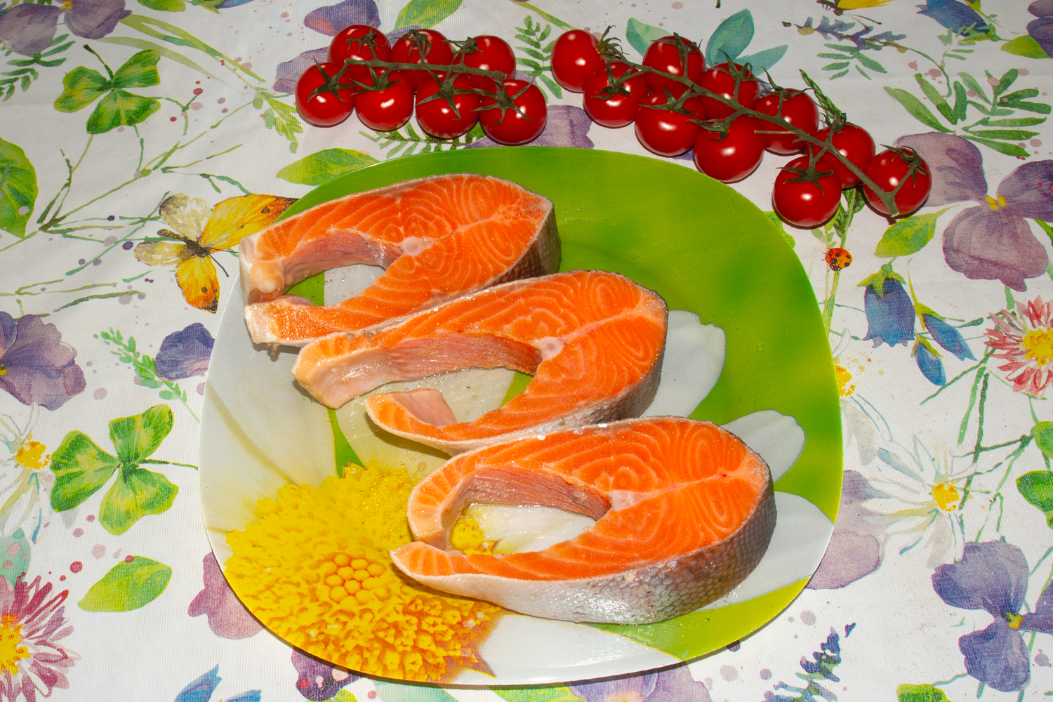 продукты для рецепта Стейк из форели