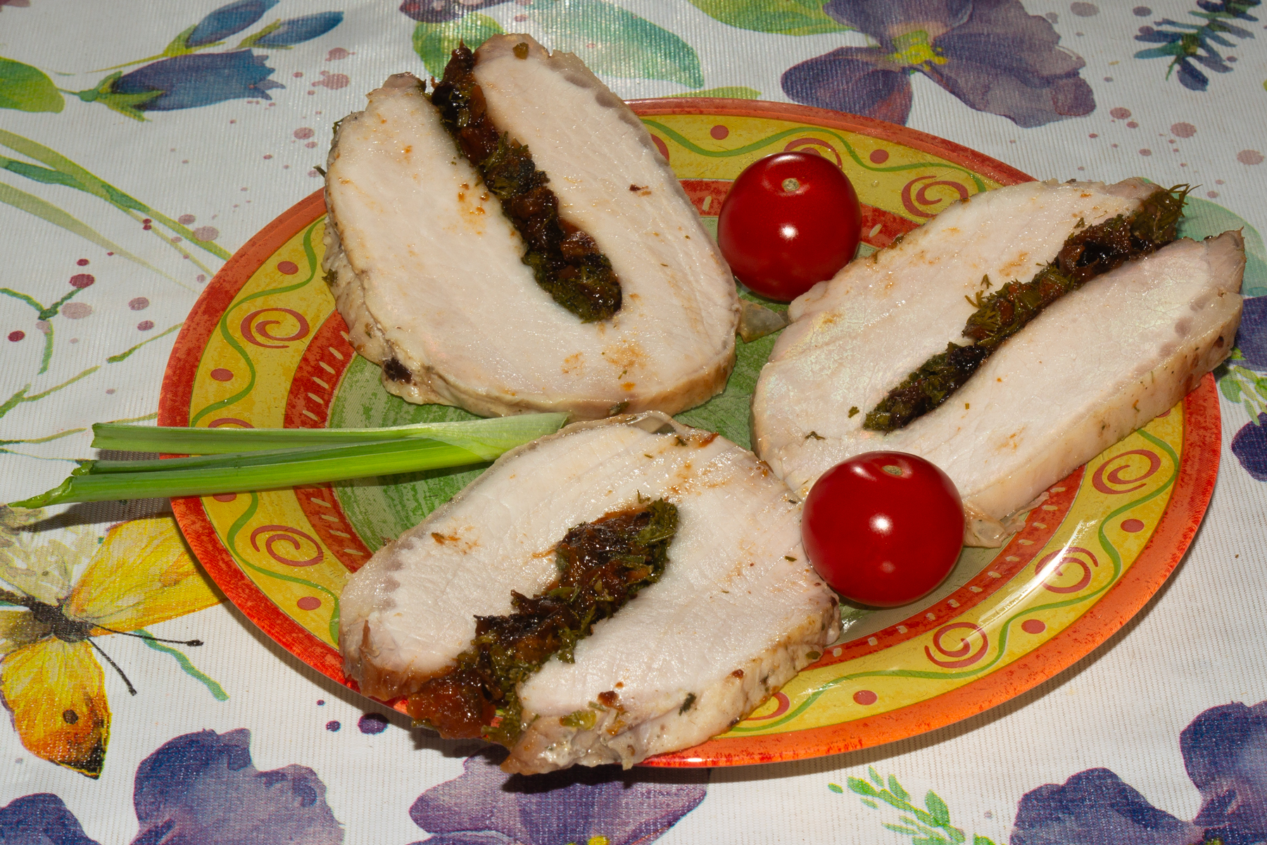 Запеченная свинина под апельсиновым соусом