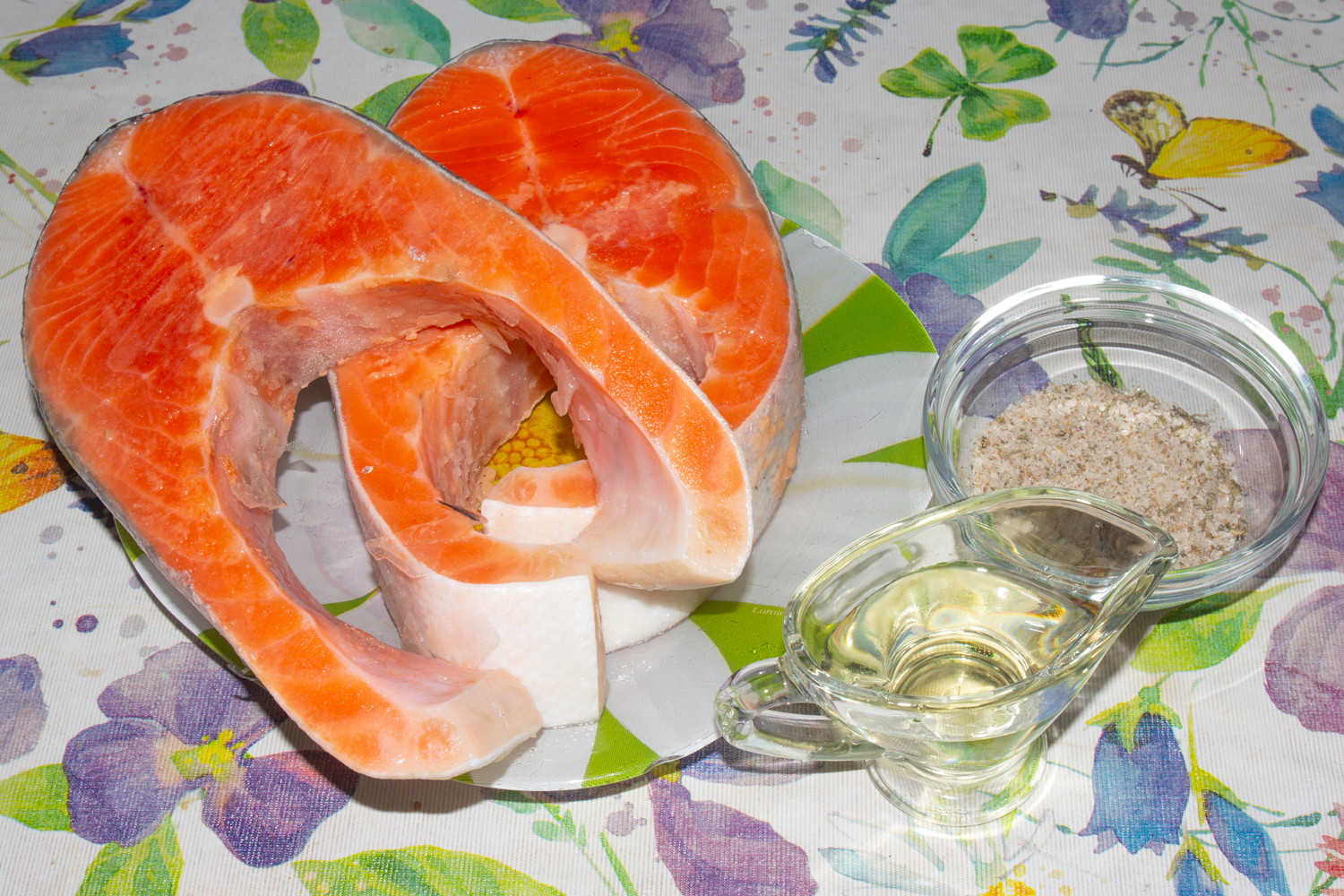 продукты для рецепта Семга в аэрогриле