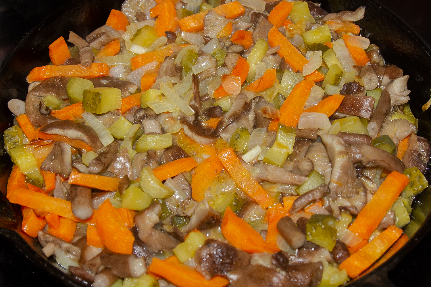 обжаренные овощи по рецепту Рассольник с курицей 