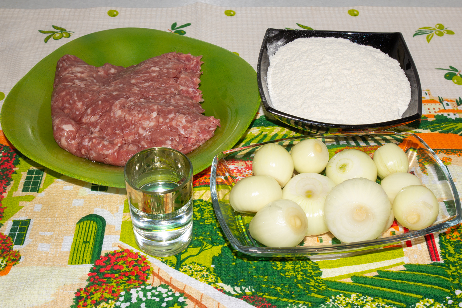 продукты для рецепта Чебуреки в аэрогриле