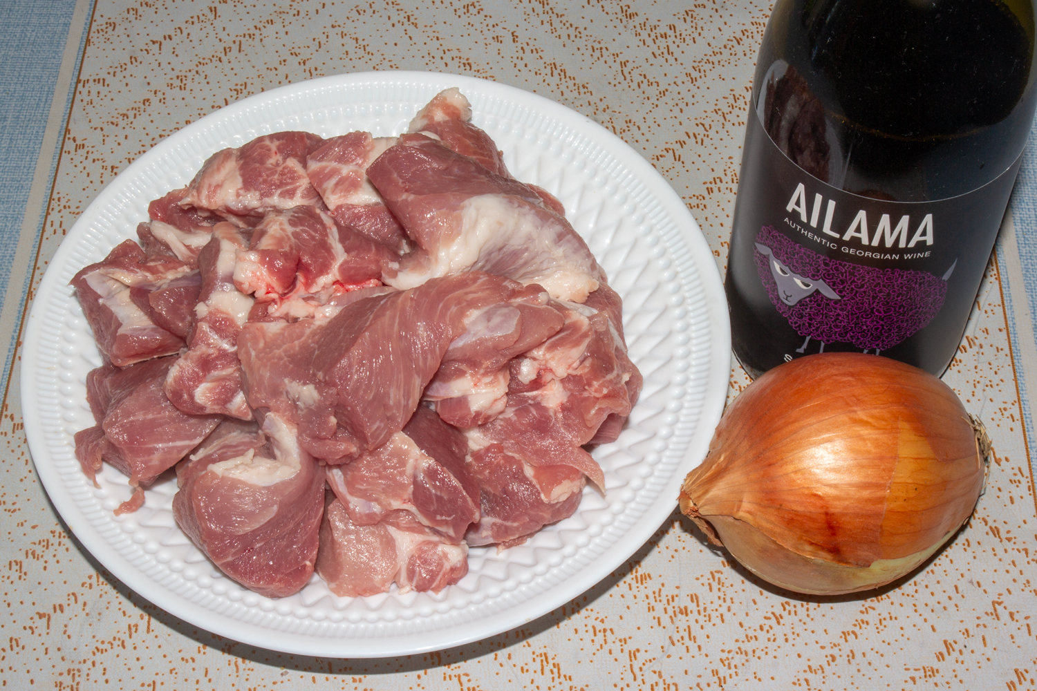 продукты для рецепта Шашлык на вине