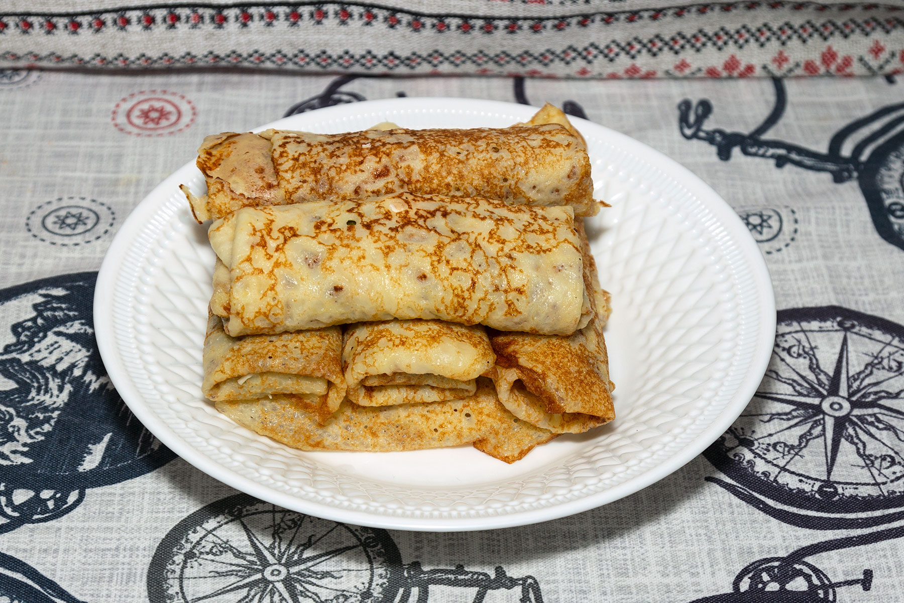 Блинчики тонкие, с разными начинками