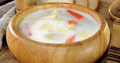 Суп молочный с морковью и картофелем