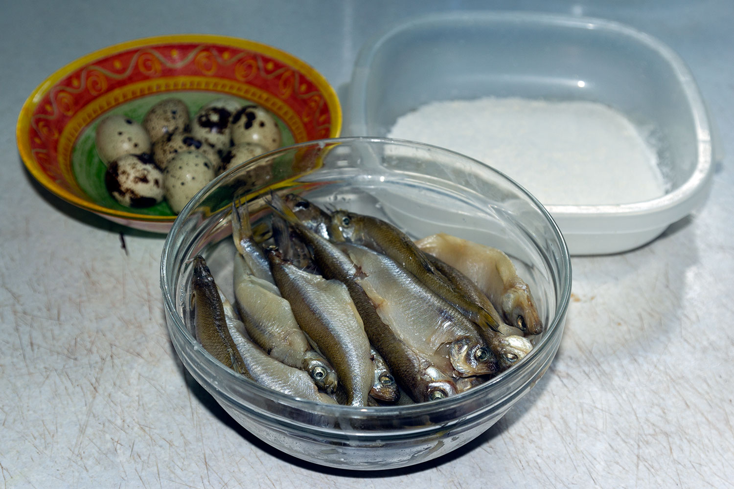 Ингредиенты для корюшки жареной