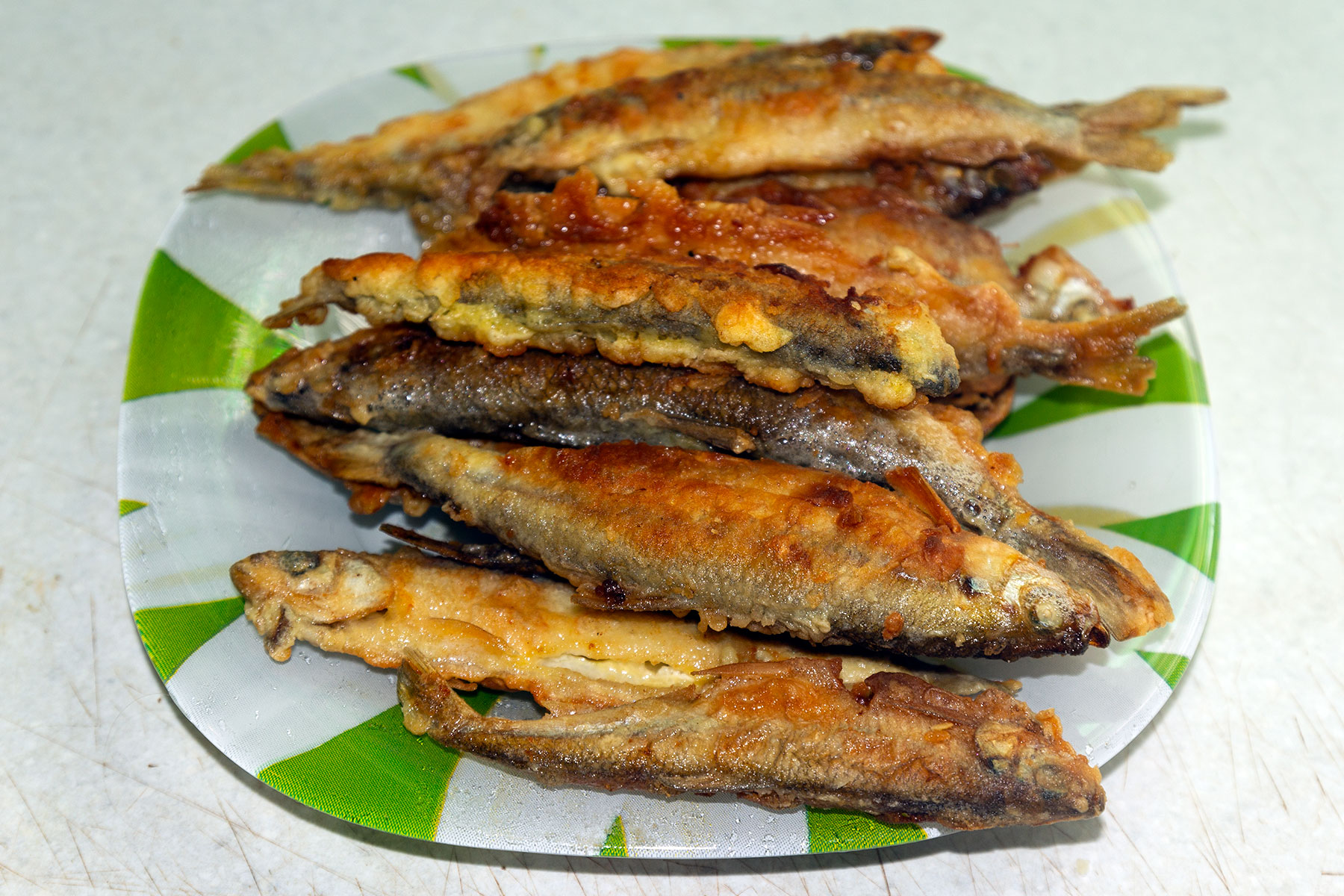 Корюшка жареная