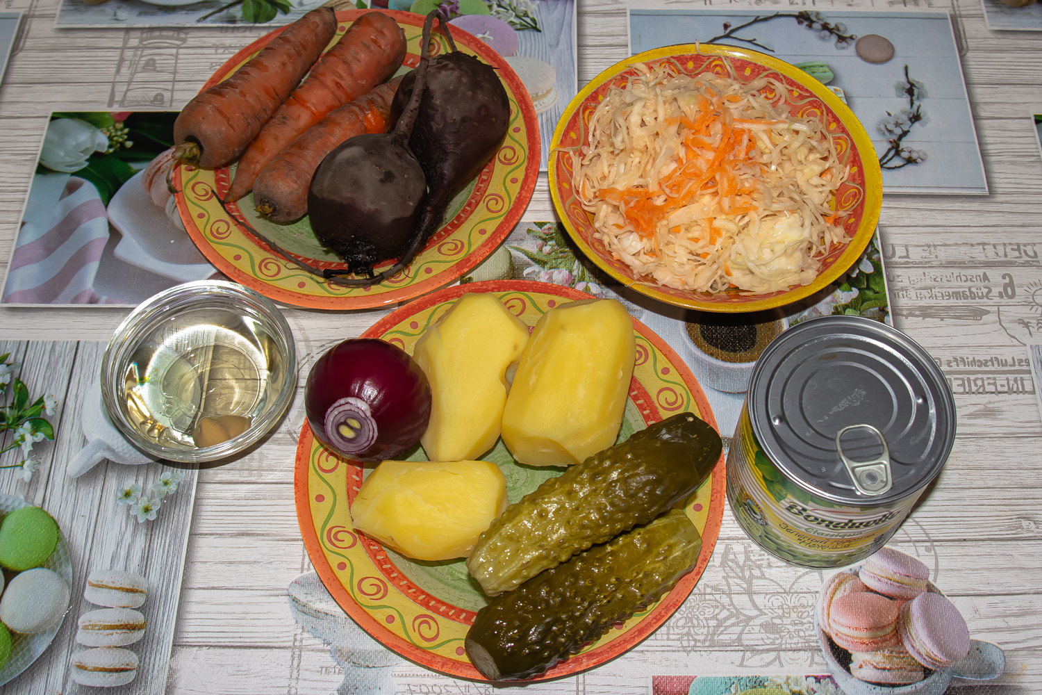 продукты для рецепта Винегрет по-монастырски 